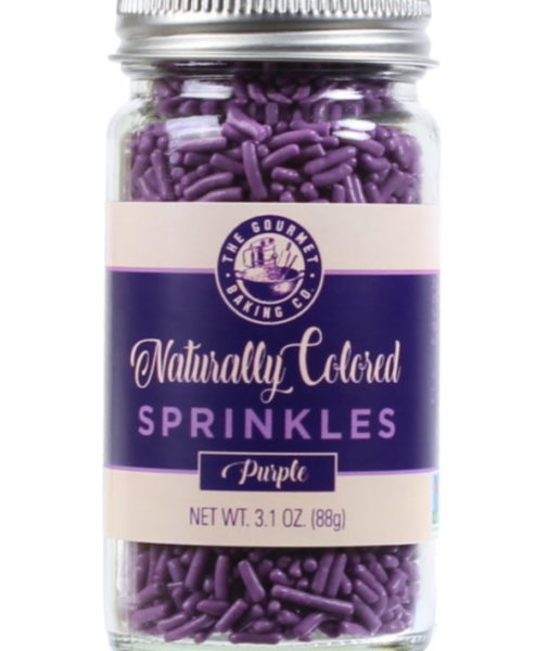 All Natural Purple Sprinkles Round