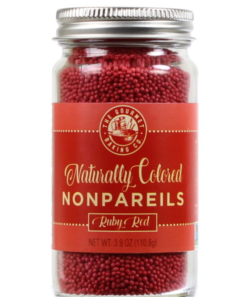 All Natural Red Nonpareils Round