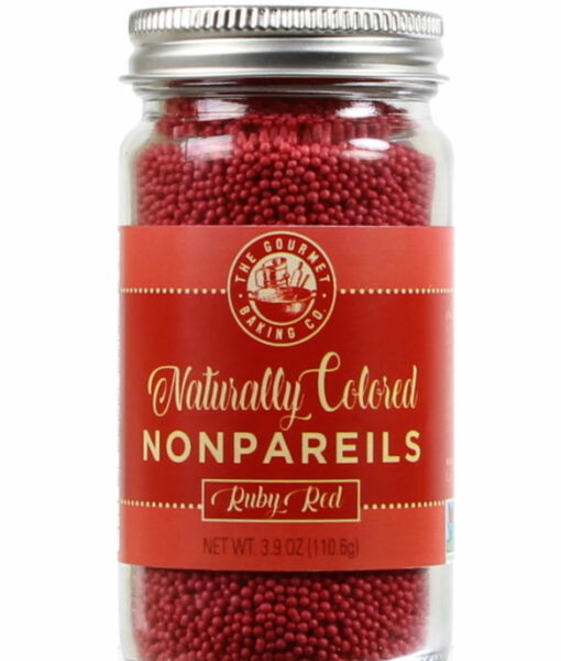 All Natural Red Nonpareils Round