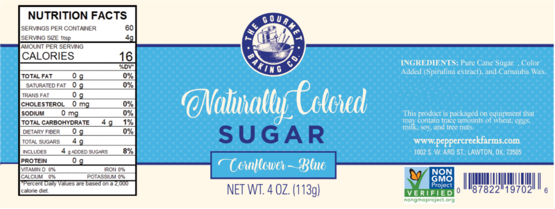 Blue New Round Naturally Colored Sugar Nongmo