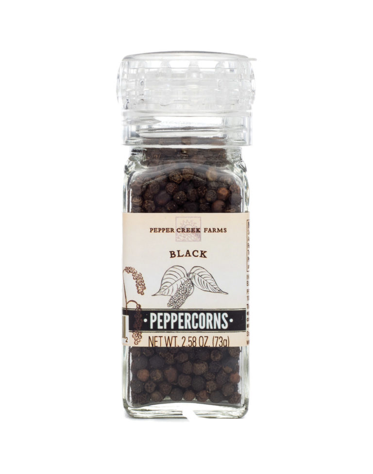 Black Peppercorns Grinder (Small) Pepper Creek Farms