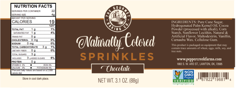 Chocolatenodk Round Naturally Colored Sprinkles Nongmo
