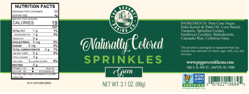 Greennodk Round Naturally Colored Sprinkles Nongmo