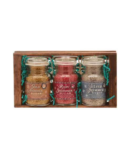 Gold Ruby Silver Shimmer Sugar Crate Set