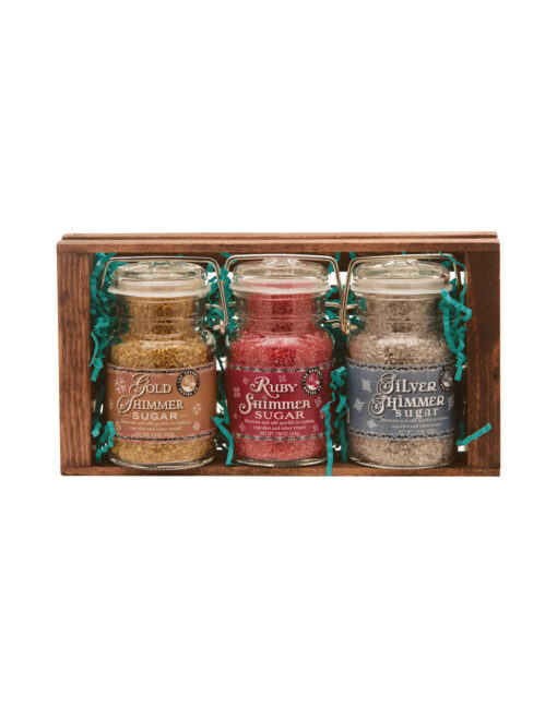 Gold Ruby Silver Shimmer Sugar Crate Set