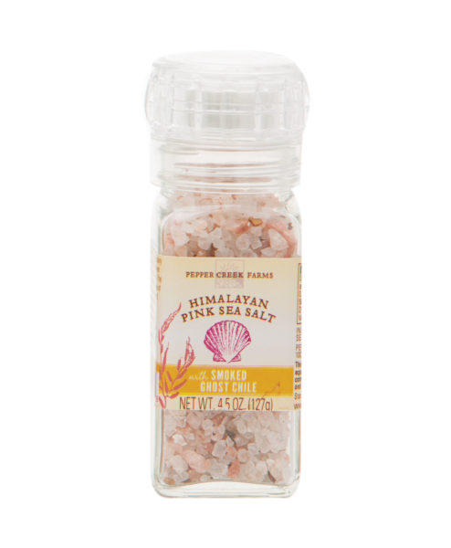 Himalayan Pink Sea Salt Smoked Ghost Chile Grinder