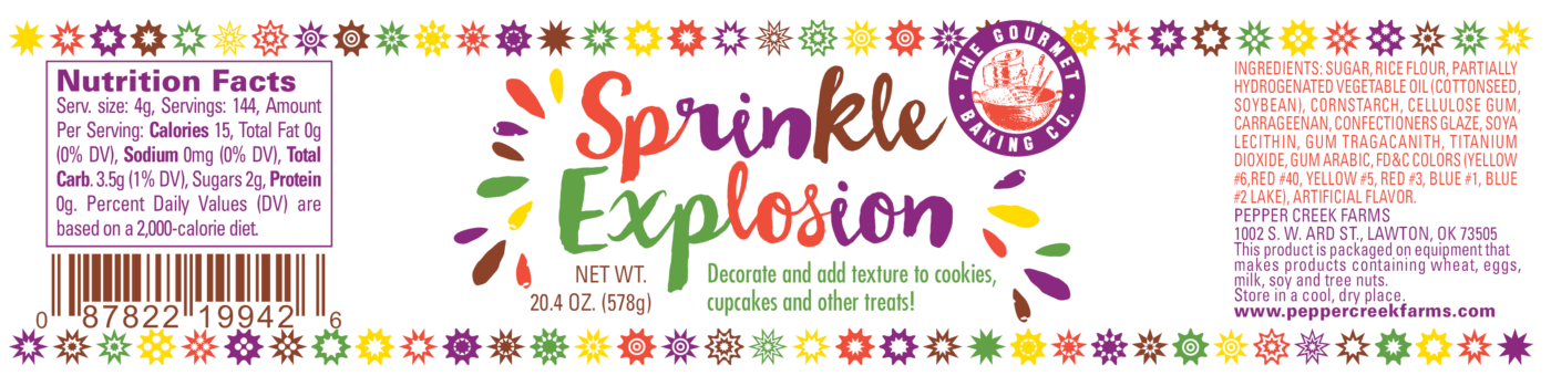 Label Sprinkle Explosion Oz