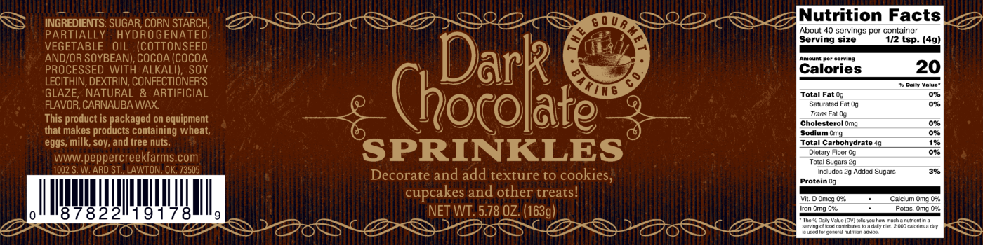 Md Of Dark Chocolate Sprinkles