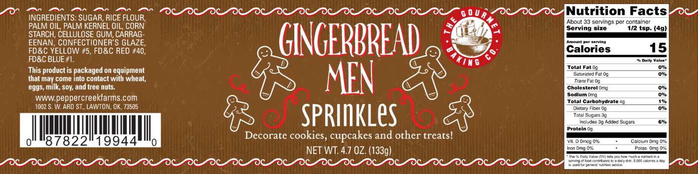 Md Of Gingerbread Man Sprinkles