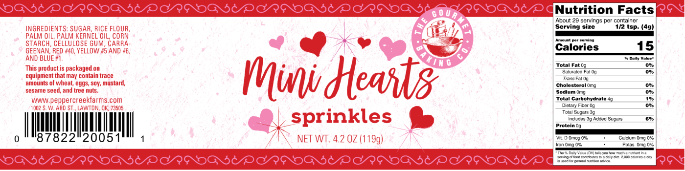 Md Of Mini Hearts Sprinkles
