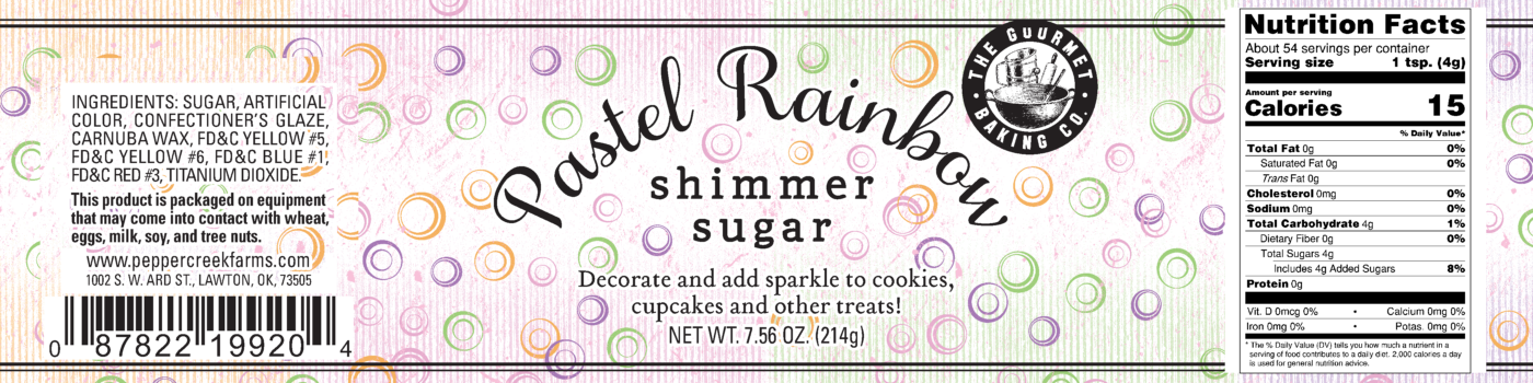 Md Of Pastel Rainbow Shimmer Sugar