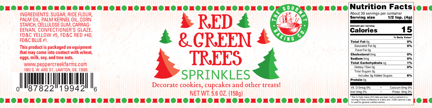 Md Of Red Green Christmas Tree Sprinkles