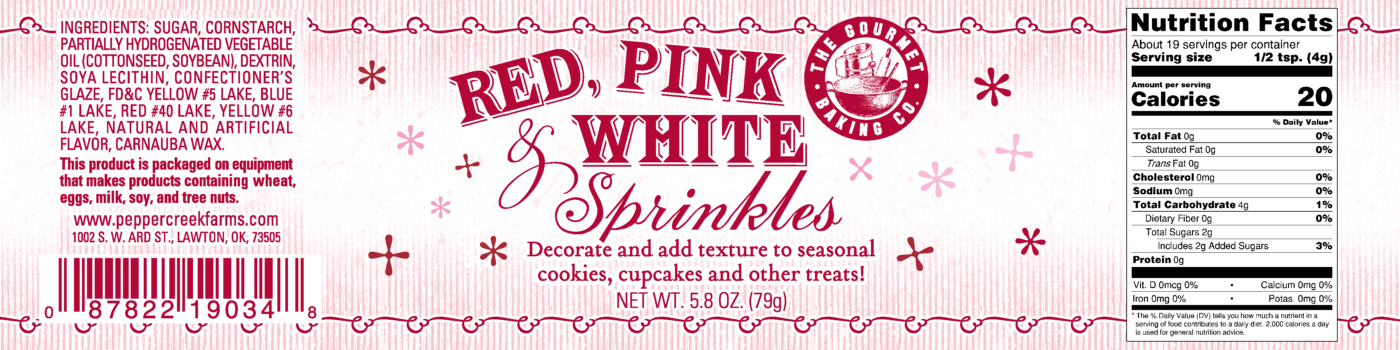 Md Of Red Pink White Sprinkles