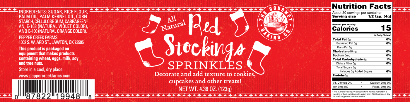 Md Of Red Stocking Sprinkles