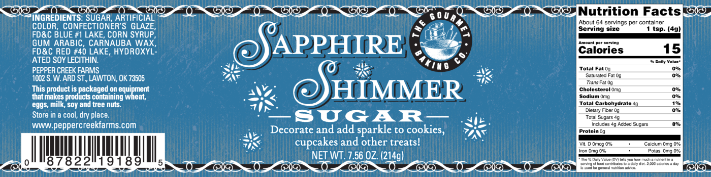 Md Of Sapphire Shimmer Sugar
