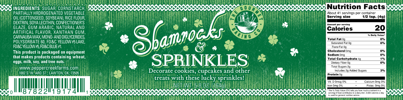 Md Of Shamrocks Sprinkles