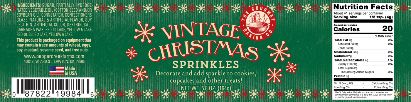Md Of Vintage Christmas Sprinkles