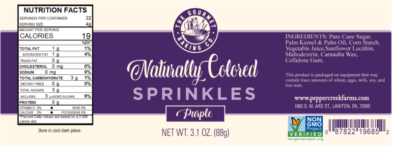 No Dkpurple Round Naturally Colored Sprinkles Nongmo