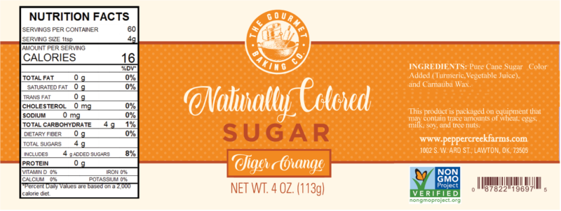 Orange New Round Naturally Colored Sugar Nongmo