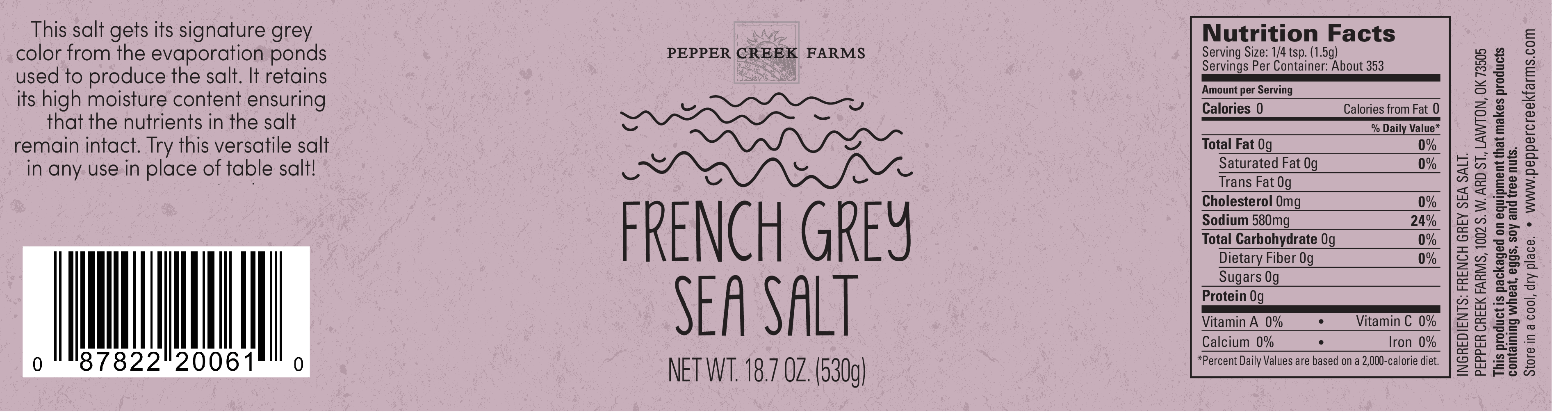 Pcf French Grey Salt Stout Jar New Salts