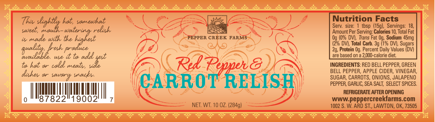Pcf Red Pepper Carrot Relish