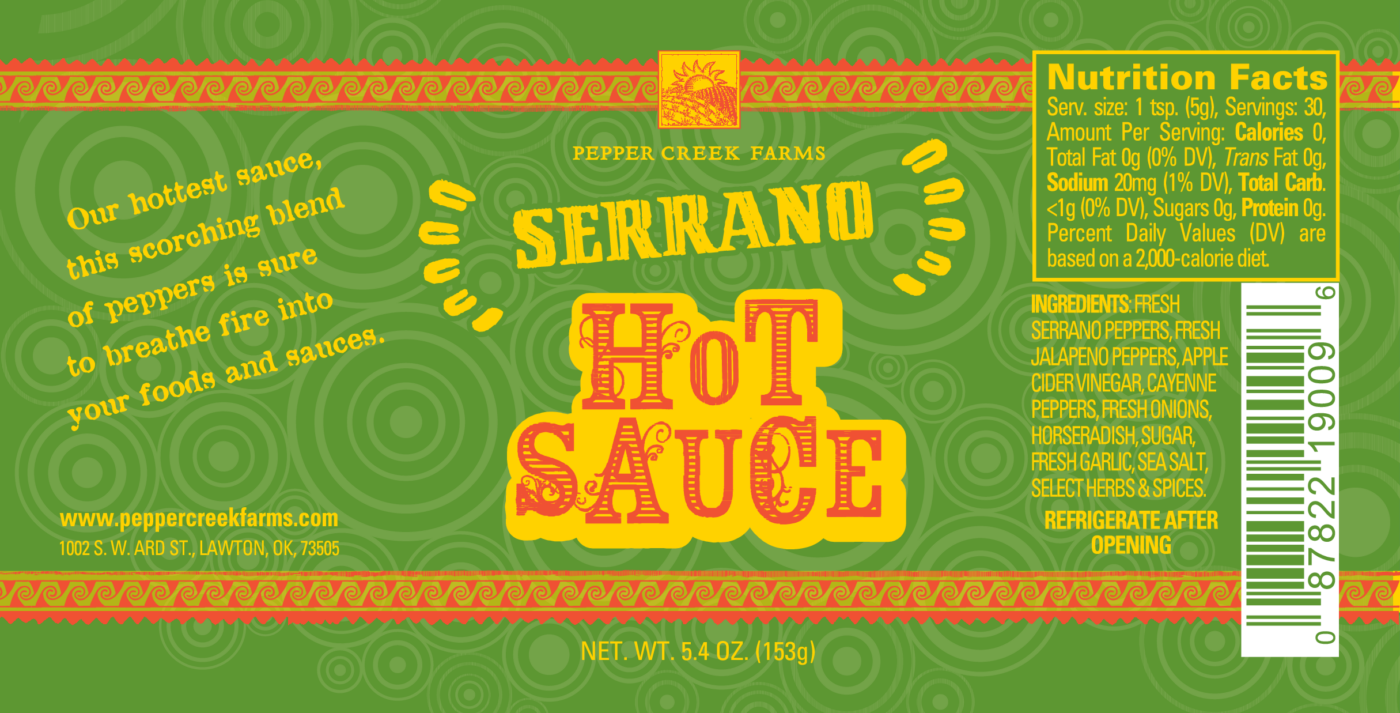 Pcf Srrano Hot Sauce