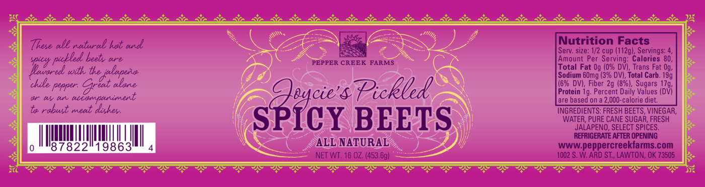 Pcf Spicy Beets Label