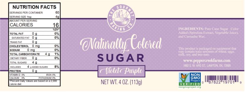 Purple New Round Naturally Colored Sugar Nongmo