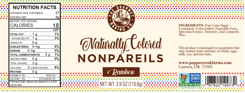 Rainbow New Round Naturally Colored Nonpareil Nongmo