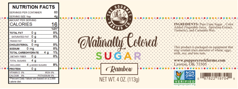Rainbow New Round Naturally Colored Sugar Nongmo