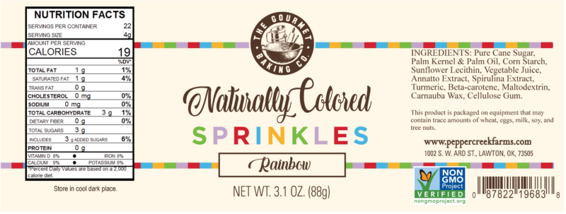 Rainbow Round Naturally No Dk Colored Sprinkles Nongmo