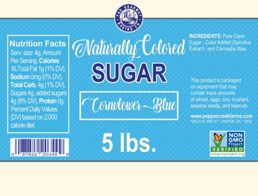 Revised Ne Naturally Colored Non Gmo Blue Sugar Lb Shipping Labels