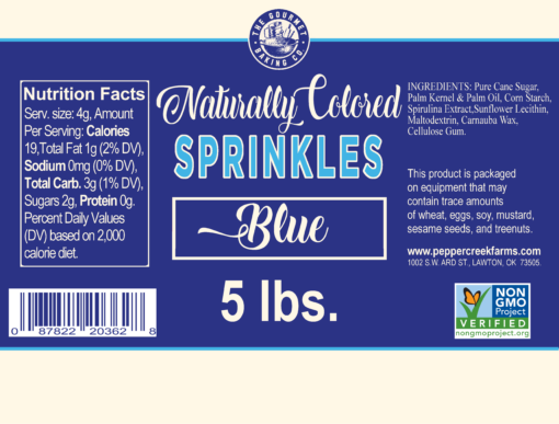 Revised Naturally Colored Non Gmo Blue Sprinkle Lb Shipping Labels