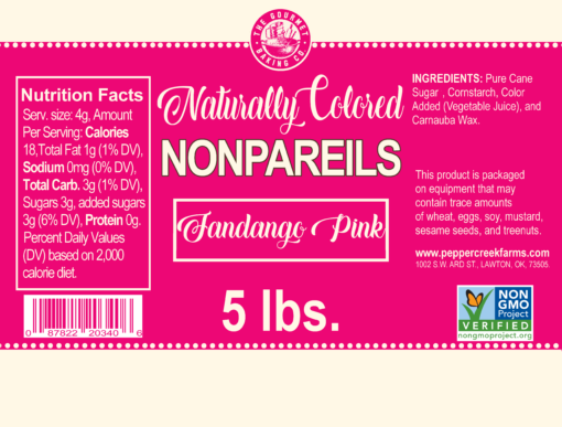 Revised Ne Naturally Colored Non Gmo Pink Nonpareil Lb Shipping Labels