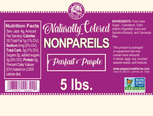 Revised Ne Naturally Colored Non Gmo Purple Nonpareil Lb Shipping Labels