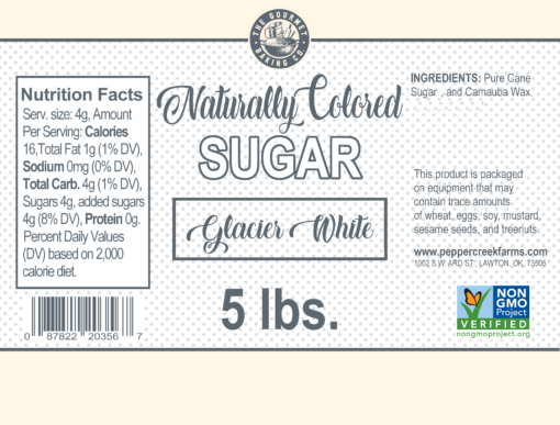 Revisednew Naturally Colored Non Gmo White Sugar Lb Shipping Labels