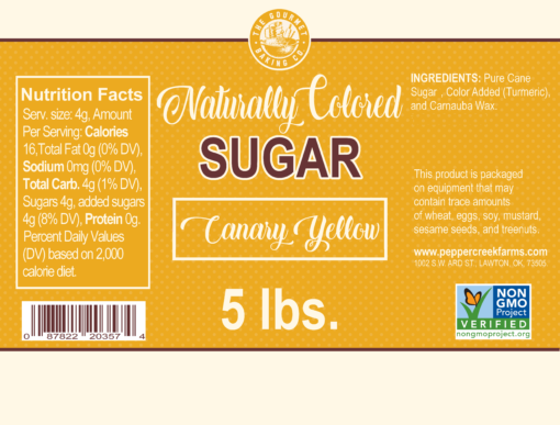 Revisednew Naturally Colored Non Gmo Yellow Sugar Lb Shipping Labels