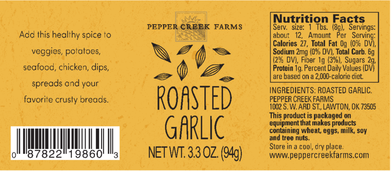 Roasted Garlic New Net Wt Pcf