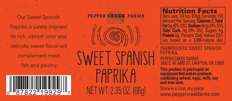 Spanish Paprika Pcf Sm Fr Sq