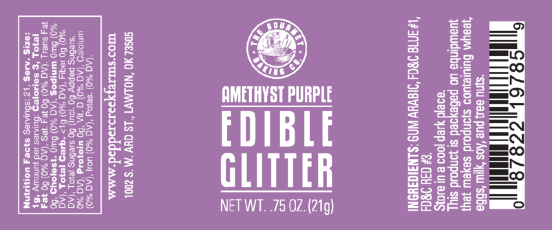 Z Amethyst Purple Edible Glitter