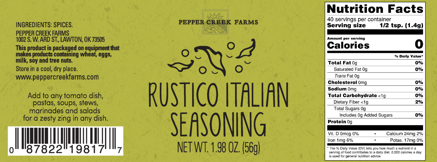 Z Coppertop Rustico Italian Seasoning