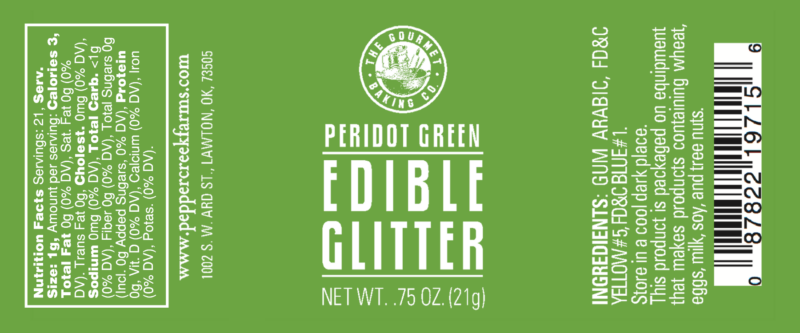 Z Peridot Green Edible Glitter