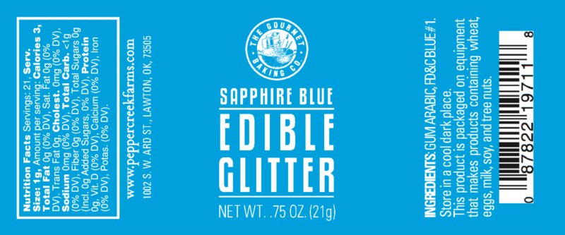 Z Sapphire Blue Edible Glitter