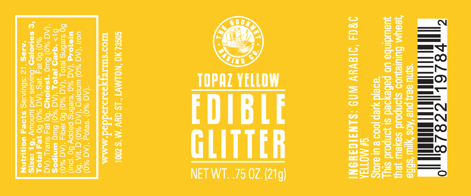 Z Topaz Yellow Edible Glitter