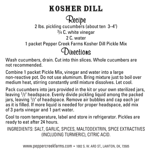 Kosher Dill Back
