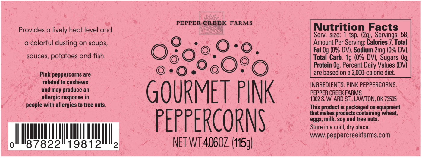 Z Copper Top Gourmet Pink Peppercorns