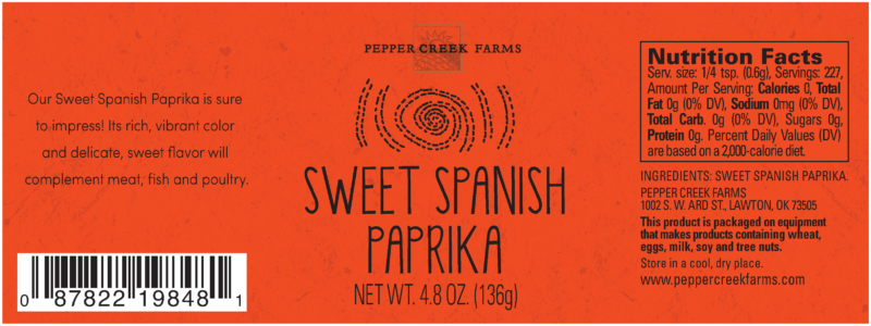 Z Copper Top Sweet Spanish Paprika