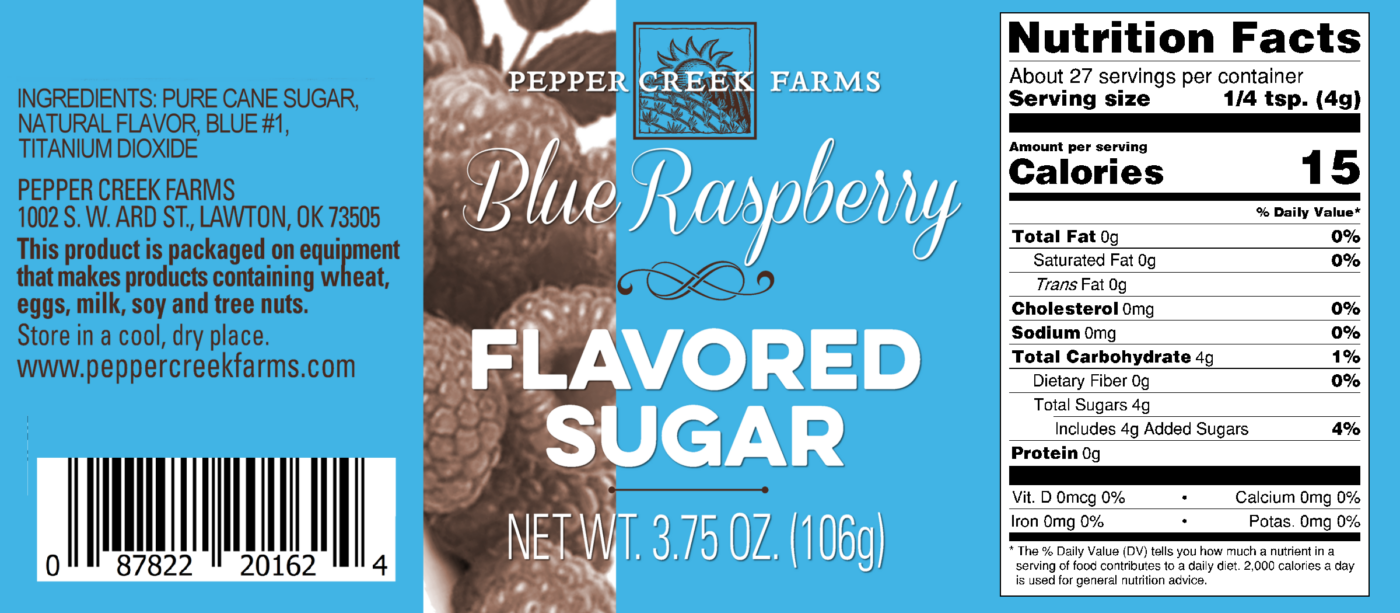 Blue Raspberry Flavored Sugar