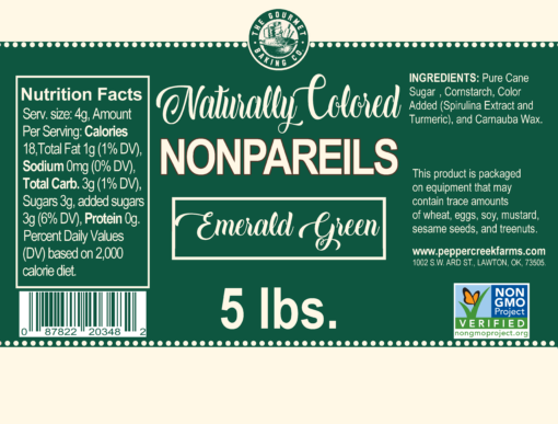 Revisednew Naturally Colored Non Gmo Green Nonpareil Lb Shipping Labels