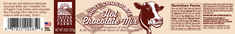 White Chocolate Hot Chocolate Pcf Tin Side